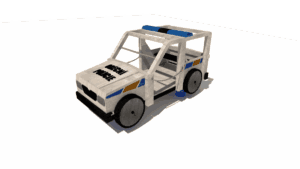 Pružinové houpadlo terénní auto, materiál akát a dub, vyrobená z materiálu akát a dub.
