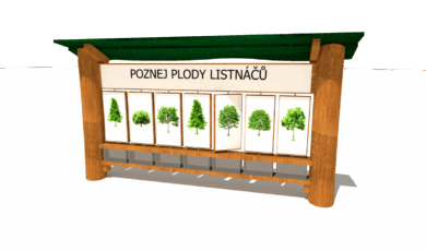 Herní prvek od firmy Hřiště hrou z Turnova, hand made. Dřevěný prvek naučný panel poznej plody stromů s bedýnkami, vyrobený z akátového a dubového dřeva. Dřevěný prvek naučný panel poznej plody stromů s s boxy na přírodniny, vyrobený z akátového a dubového dřeva.