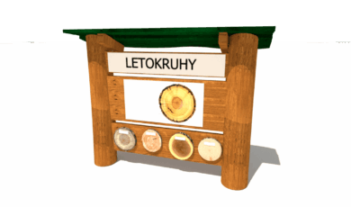 Dřevěný prvek naučný panel s letokruhy, vyrobený z akátového a dubového dřeva. Herní prvek od firmy Hřiště hrou z Turnova, hand made. Dřevěný prvek naučný panel s letokruhy, vyrobený z akátového a dubového dřeva.