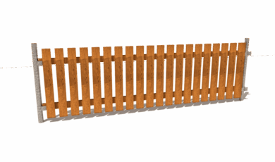 Herní prvek od firmy Hřiště hrou z Turnova, hand made. Dřevěný doplněk plotový díl laťový, vyrobený z akátového a dubového dřeva. Plotový díl laťový, vyrobený z akátového a dubového dřeva.
