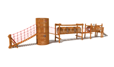 Dětské hřiště od firmy Hřiště hrou z Turnova, z Českého ráje, hand made. Dřevěná prolézačka sestava z latí s tunýlky, skluzavkou a mostky, vyrobená z materiálu akát a dub. Prolézačka sestava z latí s tunýlky, skluzavkou a mostky, vyrobená z materiálu akát a dub.
