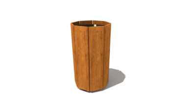 Herní prvek od firmy Hřiště hrou z Turnova, hand made. Dřevěný doplněk odpadkový koš mnohoúhelník, vyrobený z akátového a dubového dřeva. Odpadkový koš mnohoúhelník, vyrobený z akátového a dubového dřeva.