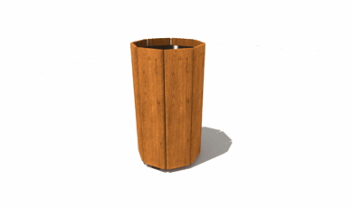 Herní prvek od firmy Hřiště hrou z Turnova, hand made. Dřevěný doplněk odpadkový koš mnohoúhelník, vyrobený z akátového a dubového dřeva. Odpadkový koš mnohoúhelník, vyrobený z akátového a dubového dřeva.