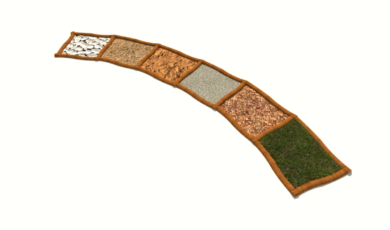 Herní prvek od firmy Hřiště hrou z Turnova, hand made. Dřevěný prvek naučný, smyslový chodník, vyrobený z akátového a dubového dřeva. Smyslový chodník, vyrobený z akátového a dubového dřeva.