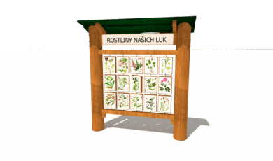 Herní prvek od firmy Hřiště hrou z Turnova, hand made. Dřevěný prvek naučný informační panel otáčecí, poznej rostliny našich luk s obrázky, vyrobený z akátového a dubového dřeva. Dřevěný prvek naučný informační panel otáčecí, poznej rostliny našich luk s obrázky, vyrobený z akátového a dubového dřeva.
